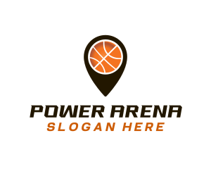 Basketball Location Pin logo