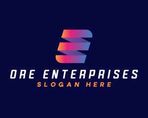 Modern Letter E Business logo design