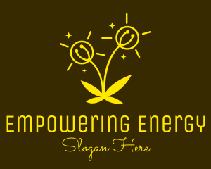 Electrical Flower Plant logo design