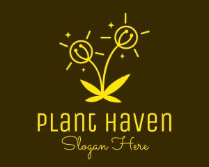 Electrical Flower Plant logo design