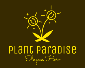 Electrical Flower Plant logo design