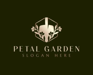 Floral Shovel Gardening logo design