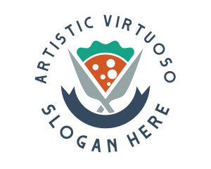 Knife Pizza Pizzeria logo design