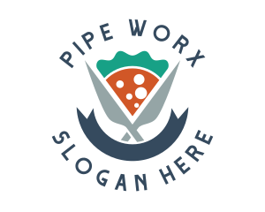 Knife Pizza Pizzeria logo design