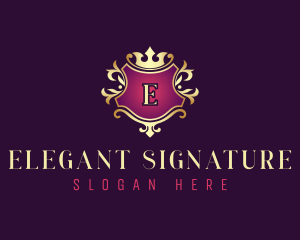 Elegant Crest Crown logo design