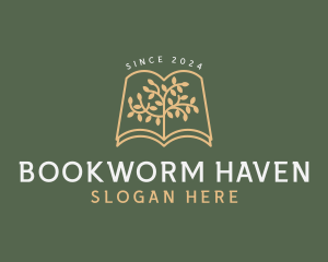 Reading Book Tree logo design