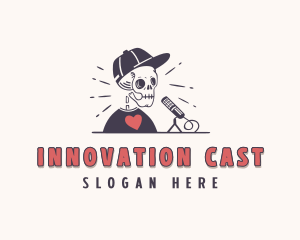 Skull Heart Podcast logo design