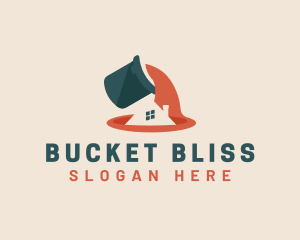 House Paint Bucket logo design