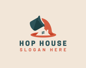 House Paint Bucket logo design