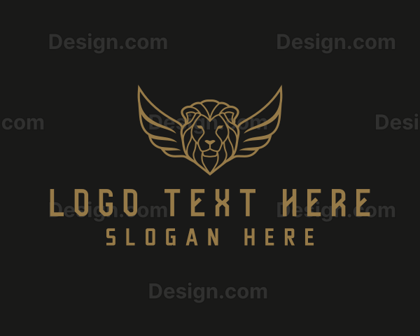 Lion Head Wings Logo