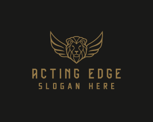 Lion Head Wings logo design