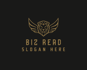 Lion Head Wings logo design