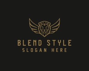 Lion Head Wings logo design