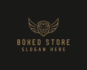 Lion Head Wings logo design