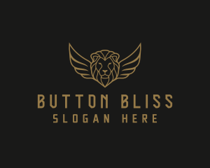 Lion Head Wings logo design