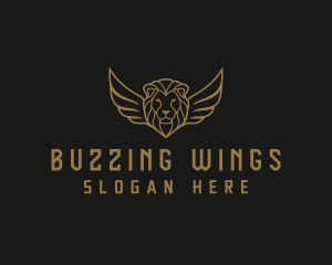 Lion Head Wings logo design