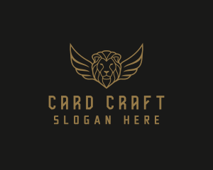 Lion Head Wings logo design