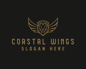 Lion Head Wings logo design