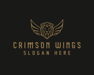 Lion Head Wings logo design