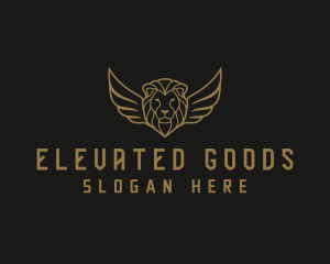 Lion Head Wings logo design