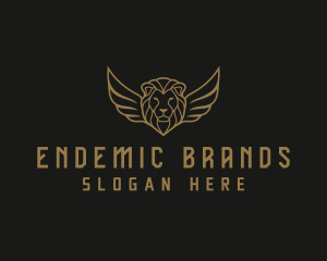 Lion Head Wings logo design