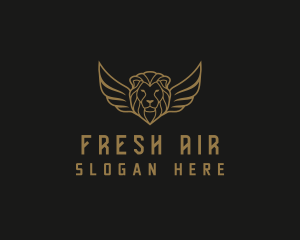 Lion Head Wings logo design