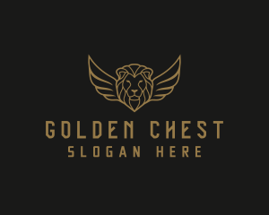 Lion Head Wings logo design