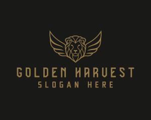 Lion Head Wings logo design