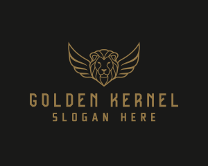 Lion Head Wings logo design