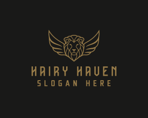 Lion Head Wings logo design