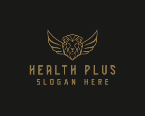 Lion Head Wings logo design