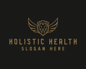 Lion Head Wings logo design