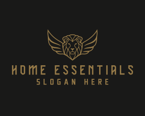 Lion Head Wings logo design