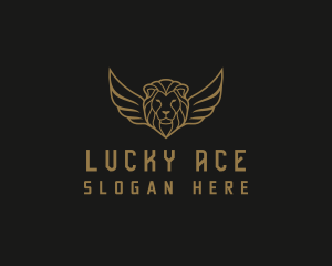 Lion Head Wings logo design