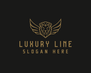 Lion Head Wings logo design