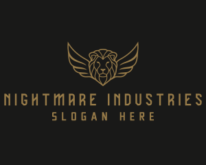 Lion Head Wings logo design