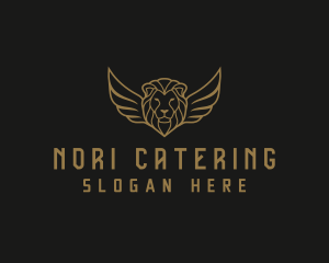 Lion Head Wings logo design