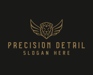 Lion Head Wings logo design