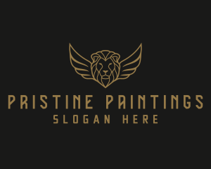 Lion Head Wings logo design