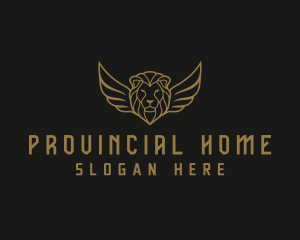 Lion Head Wings logo design