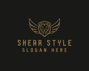 Lion Head Wings logo design