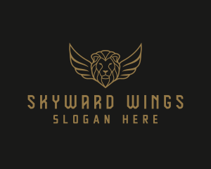 Lion Head Wings logo design