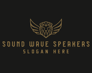 Lion Head Wings logo design