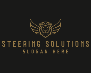 Lion Head Wings logo design