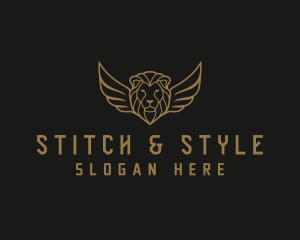 Lion Head Wings logo design