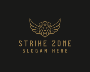 Lion Head Wings logo design