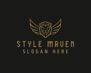 Lion Head Wings logo design