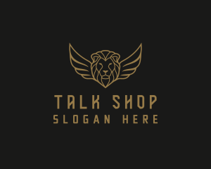 Lion Head Wings logo design