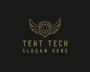 Lion Head Wings logo design