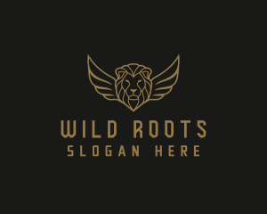 Lion Head Wings logo design